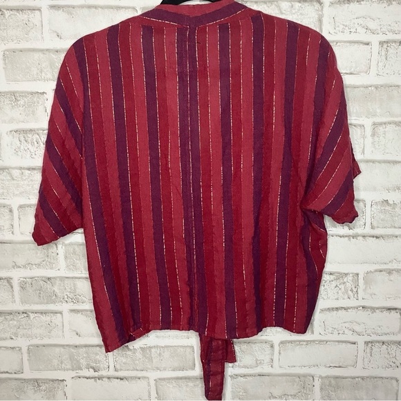 Rails Thea Rouge Stripe Red Crop Top - Picture 4 of 9
